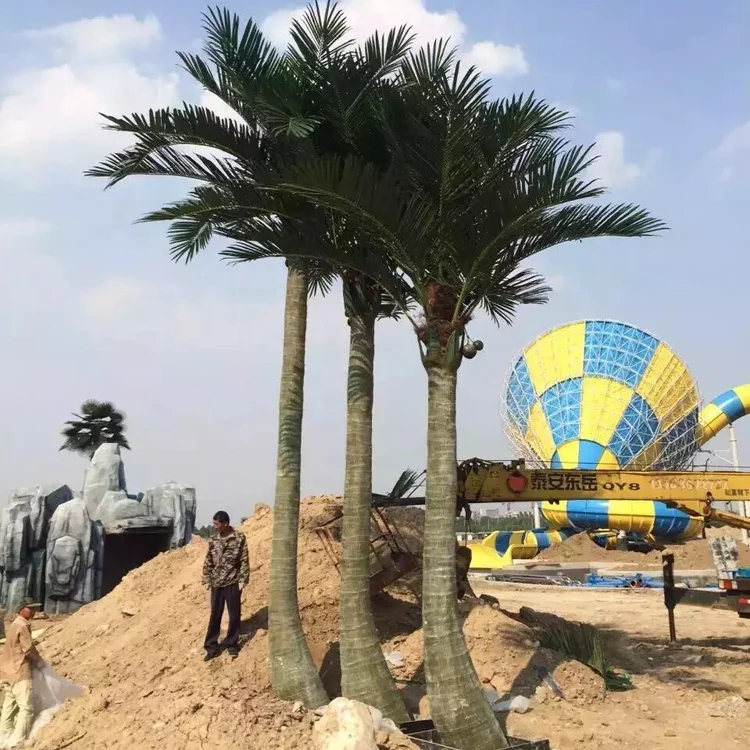 Artificial palm tree tropical coconut tree  outdoor decor hotel