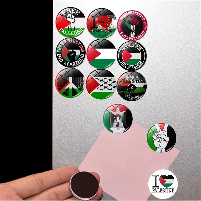 Custom Magnetic Soft Souvenir Fridge Magnets Palestine National Flag Pattern Home Decor Badges Kids Toddlers Refrigerator Magnet
