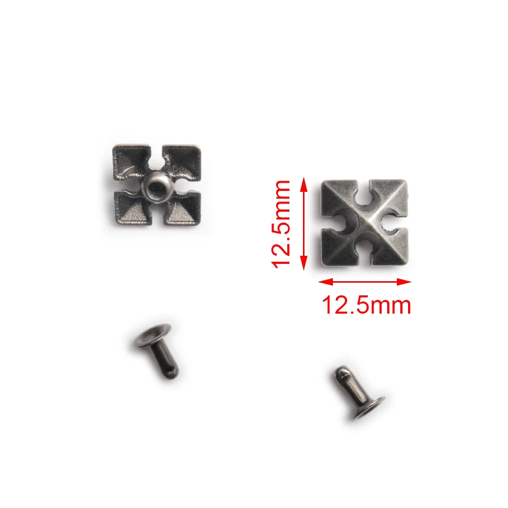 100Sets Metal Concho Rivet Studs Rivets Spikes Punk Rock Leather Decor Shoes Belt Bags Clothing DIY Craft Accessories Retro