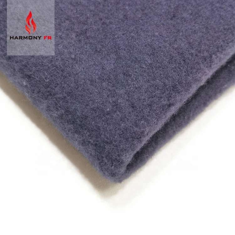 80% Cotton 20% Modacrylic Knitted Fleece FR Arc Protective Fabric For Workwear Jacket