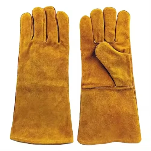 Welder Equipment Fire Resistant Premium Cow Split Leather Welding Gloves For Industria