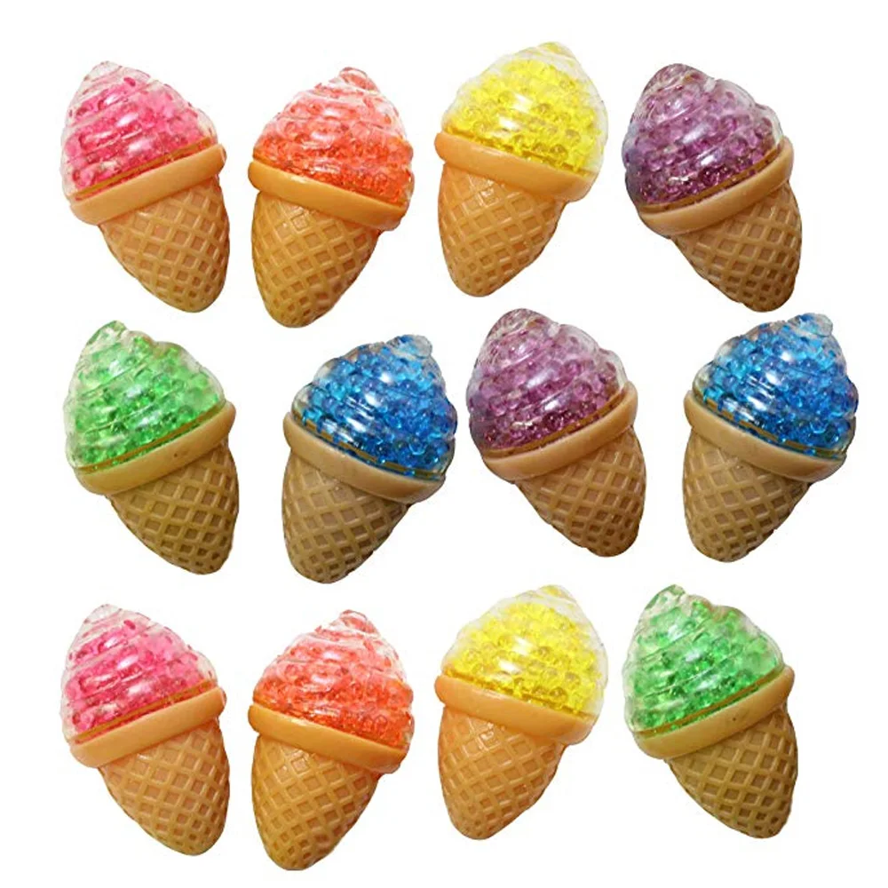 Лидер продаж, милые игрушки для мороженого, мягкий конус, Сжимаемый мяч для снятия стресса, Детские офисные игрушки для взрослых и детей