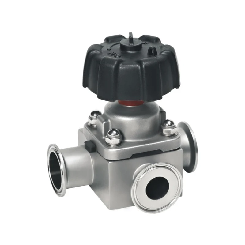 Stainless steel high purity manual diaphragm valve plastic handle