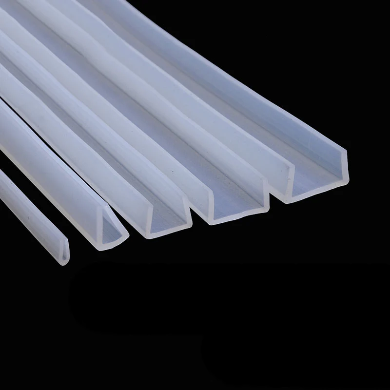 Transparent Rectangular D Shape Silicone Tube For Led Strip 10mm