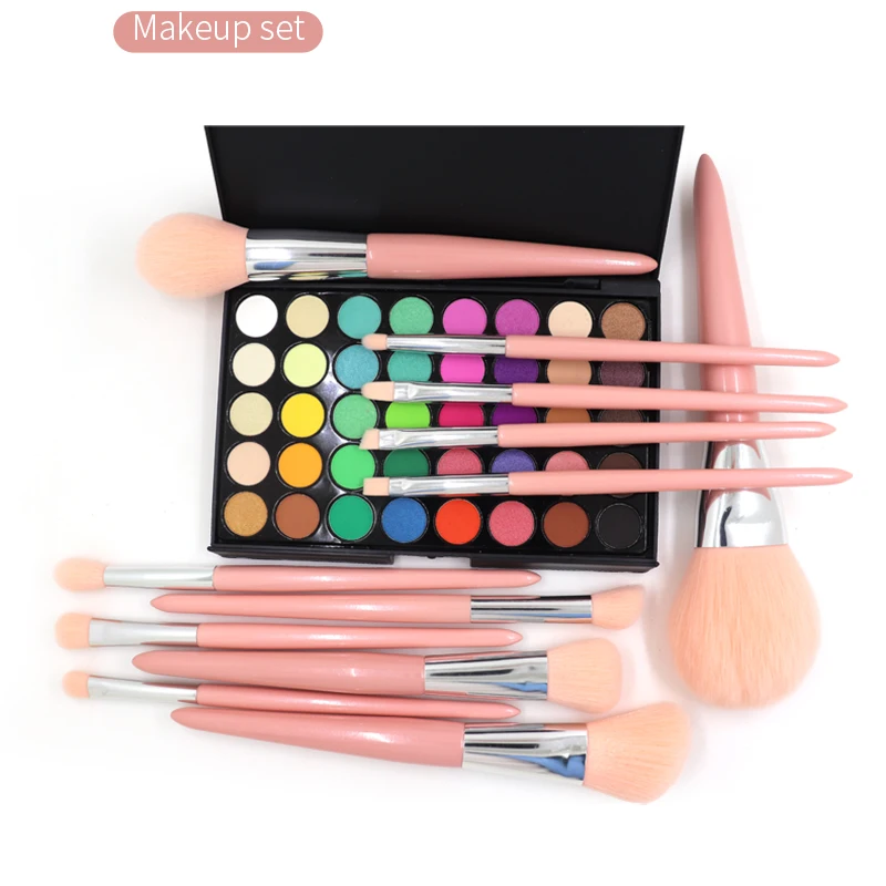 Yally sale china wholesale private label aluminum synthetic hair make up brushes professional pink makeup brush set high quality