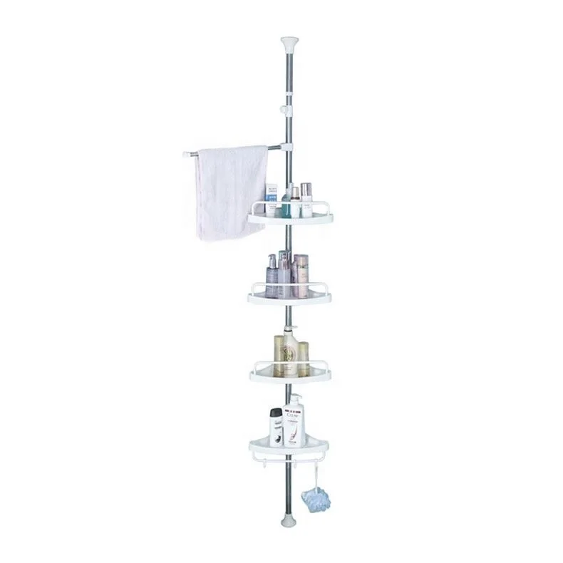 
Wholesale Manufacturer High Quality Stainless Steel Four Tiers Telescopic Shower Shelf 