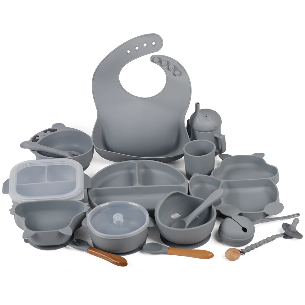 Newusn Unbreakable Microwave Safe Custom Resistant Kids Feeding Bowl Silicone Feeding Bowl Silicone Baby Print Suction Bowls