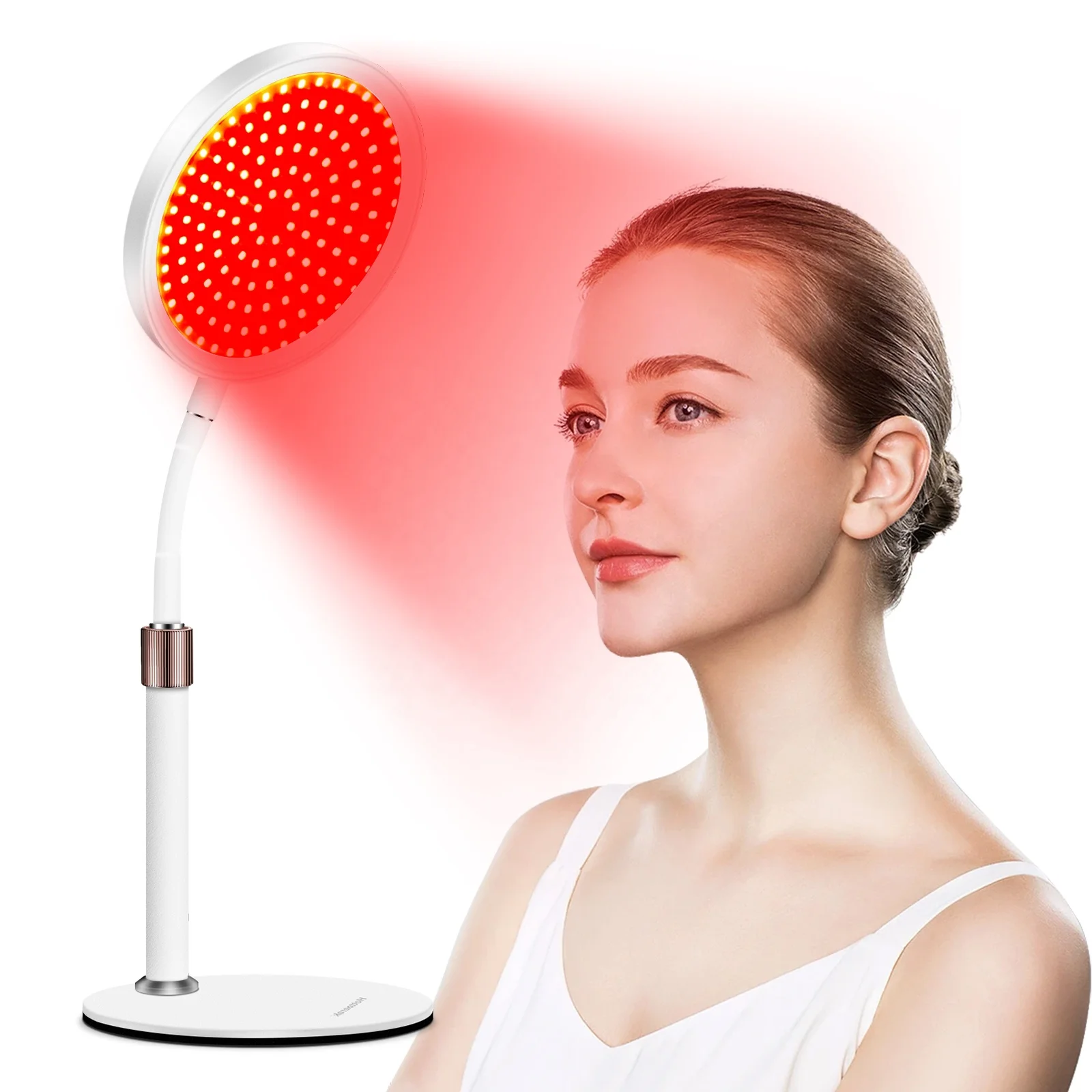 100LED 660nm 850nm 940nm Red Light Therapy Lamp with Timer, Therapy Red Light with Base for Body,infrared lamp therapy Skin Care