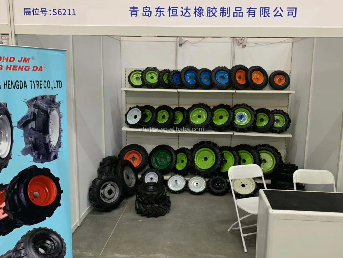 4.00-10 Agricultural Tractor Tyre and Inner Tube with Iron Rim Wheel