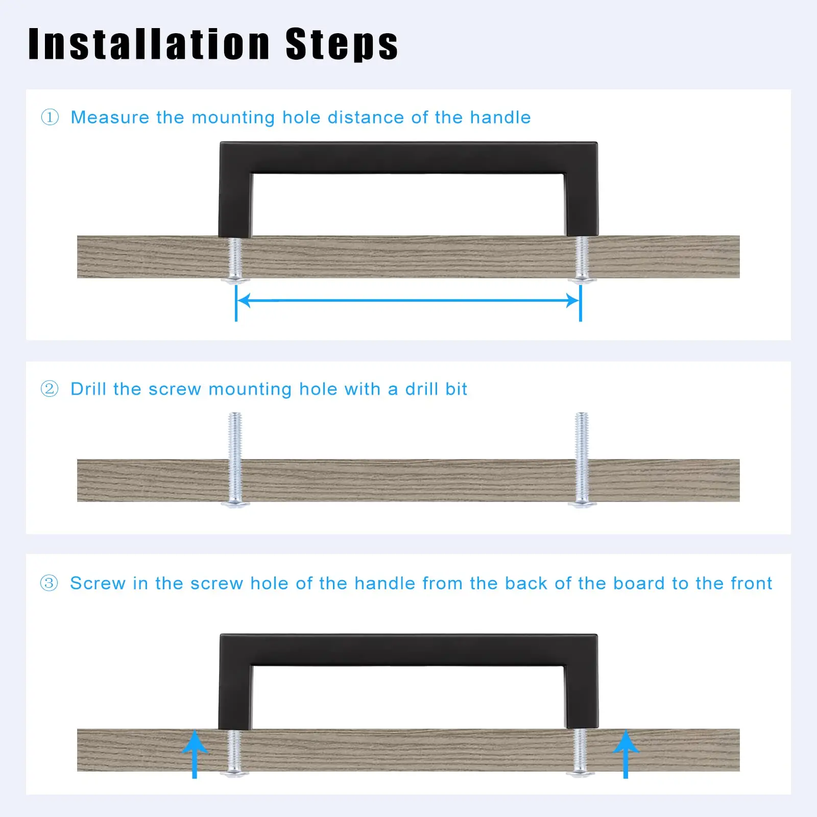 Wholesales Square T-Bar Hollow Cabinet Pulls Hardware Kitchen Door Cupboard Handle Stainless Steel Furniture Handles