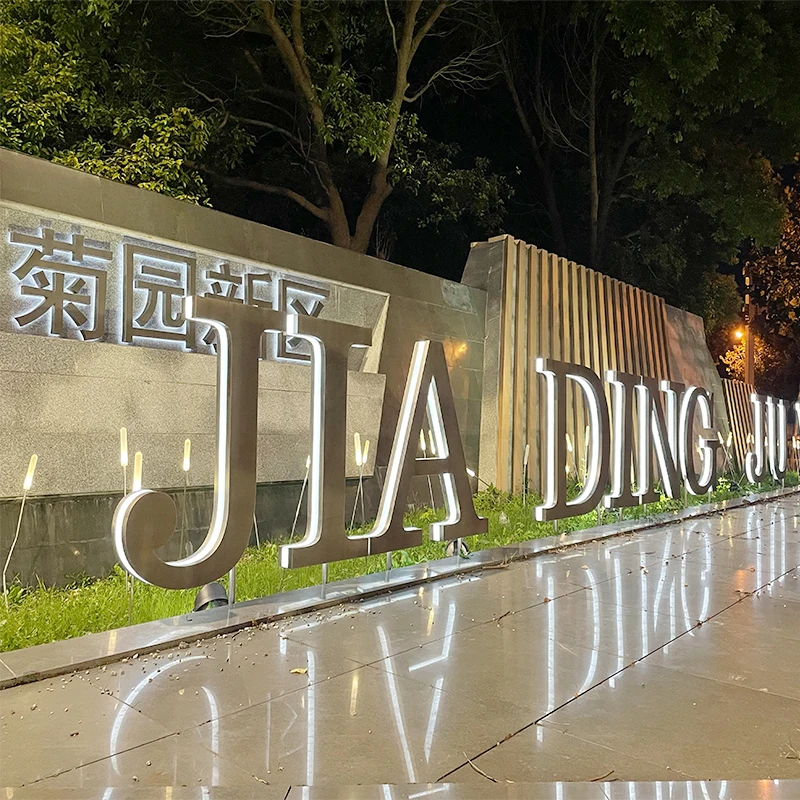 Competitive Price large-scale landscape letters metal painted floor-standing letters Illuminated floor-standing letters