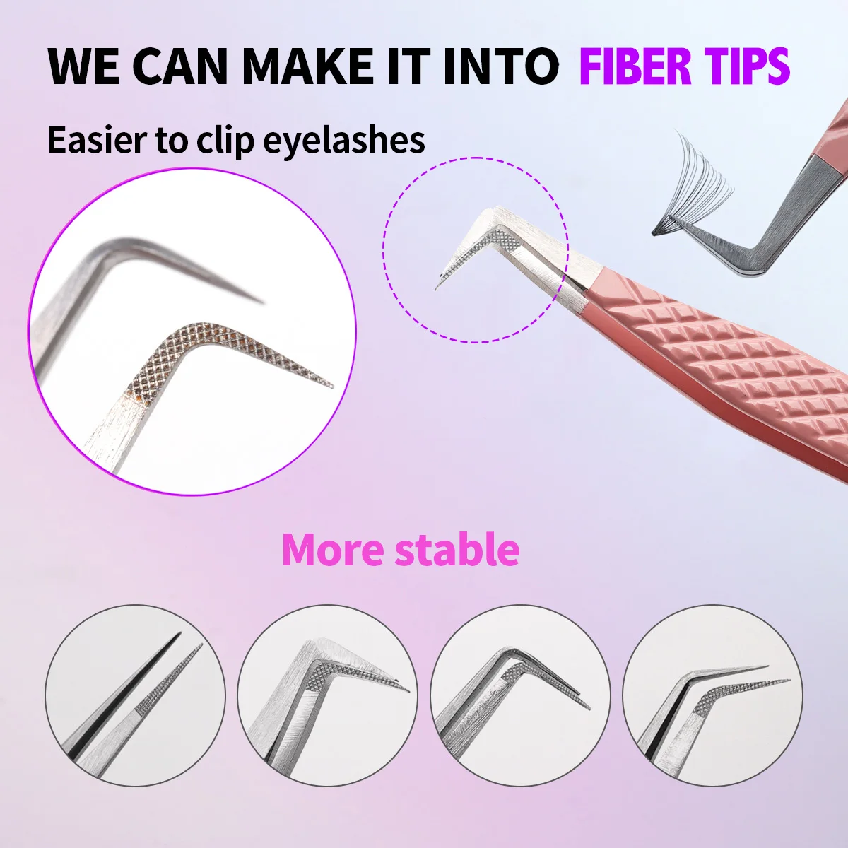 Tweezers Lash Fiber Tip 15 That Eyelash Tweezers Box Packaging for Eyelash Extension Rounded Tip with Case