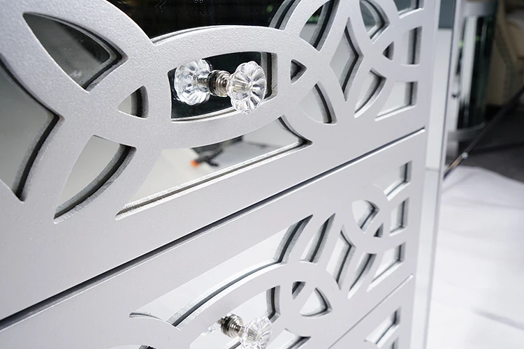 Factory Direct Larger Storage Chest Cabinet Bedroom Mirrored Nightstand Dresser Luxury Bedside tables with drawer