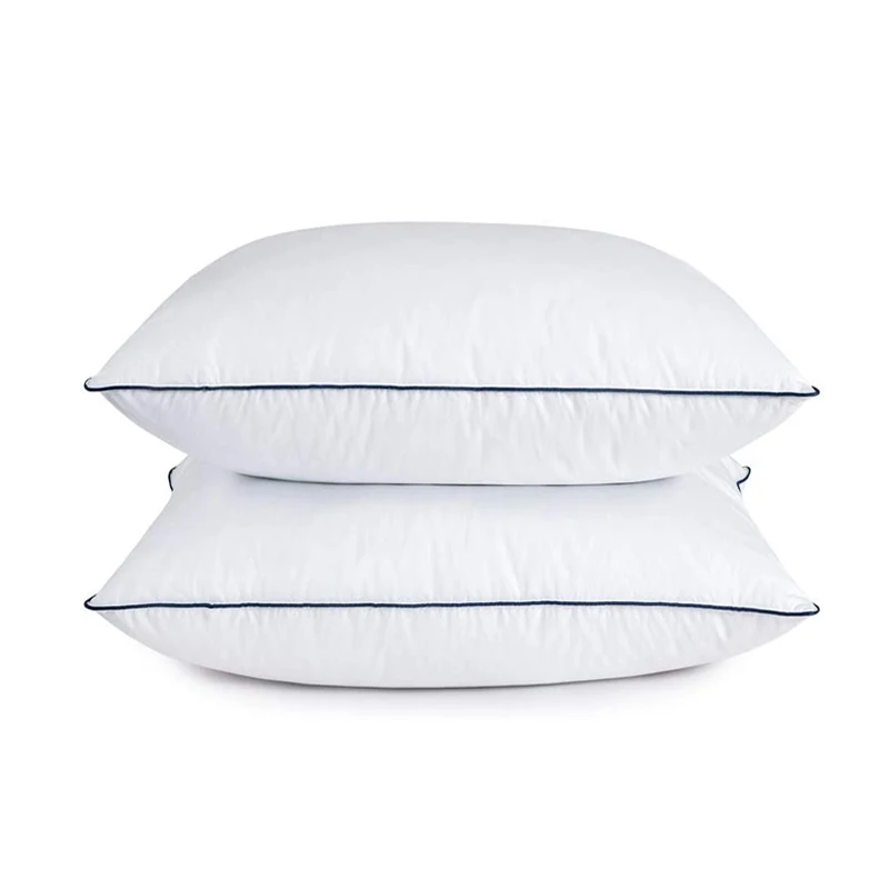 Customized Luxury 5 Star Hotel Best Goose Down Neck Pillow King Queen Feather Pillow