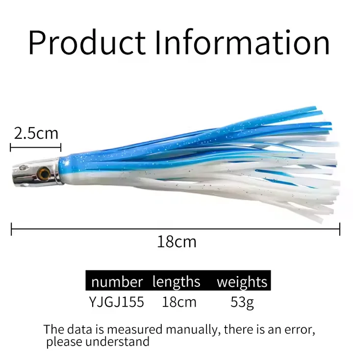 7 inch 18cm Deep Sea resin  pvc Soft octopus Lures  Big Game Catcher Skirted Trolling