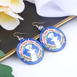 SophiaXuan new arrivals acrylic blue aegis earrings boho chic jewelry hawaiian  acrylic earrings fashion jewelry