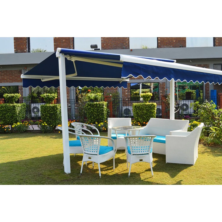 Motorized Outdoor Aluminum Free Standing Awning Tent,,folding Awning and Tent Outdoor Alu Steel 40*40mm All-season 420D;600D