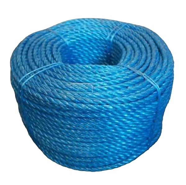 12mm Blue PP Split Film 3-strand Polypropylene Rope x 220 Metre Coil