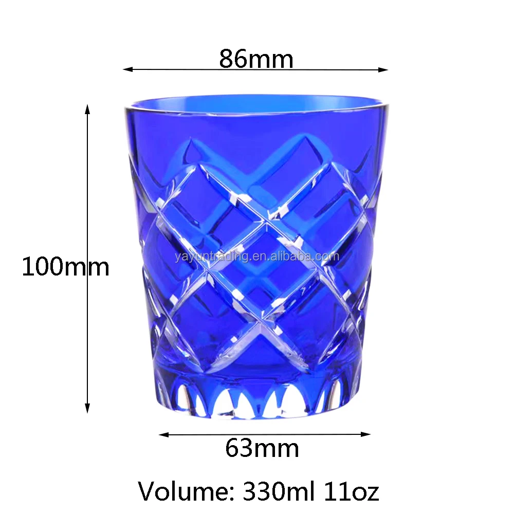 New Arrival Elegant Design Hand Embossed Cut to Clear Whiskey Wine Stemless Glass Tumbler