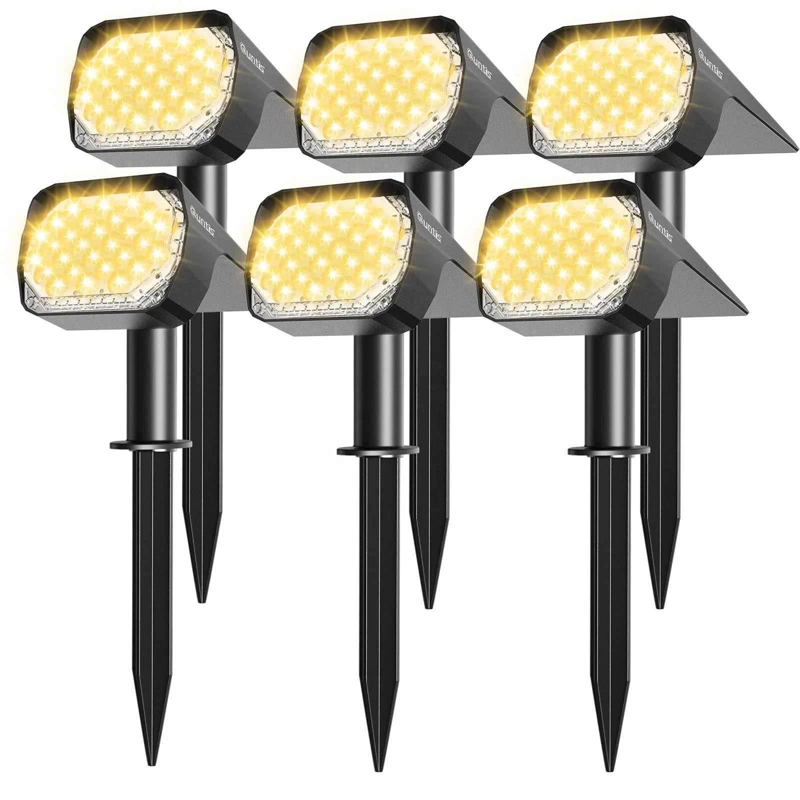 Motion Sensor Home Landscape Ip65 Waterproof Rechargeable Outdoor Garden Solar Led Pin Spot Light Lamp Spotlights For Outdoor