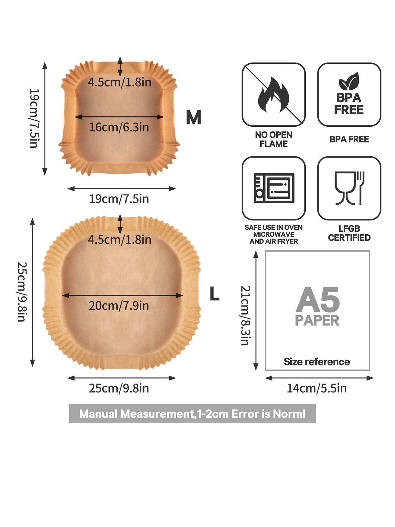 Wholesale 16*4.5cm Air Fryer Paper-100pcs Household BBQ Oil Blotting Pad round Pan for Food Baking Baking & Pastry Tools