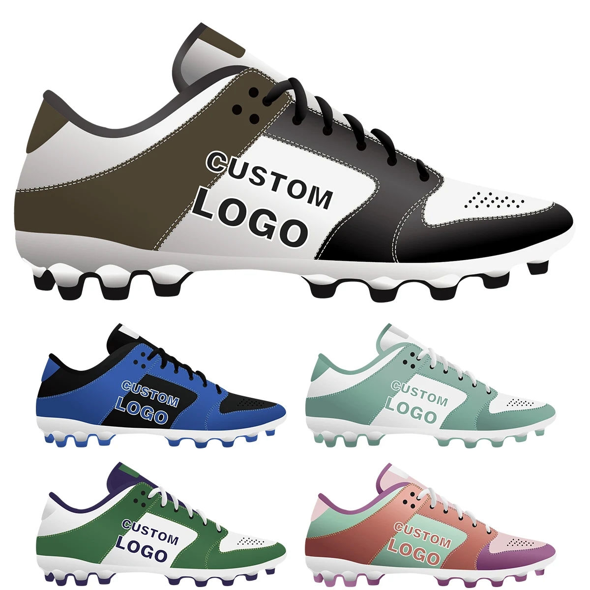 High Quality Football Athletic Shoes FG Spikes Low Ankle Cleats Soccer Boots Custom Football Shoes for Men