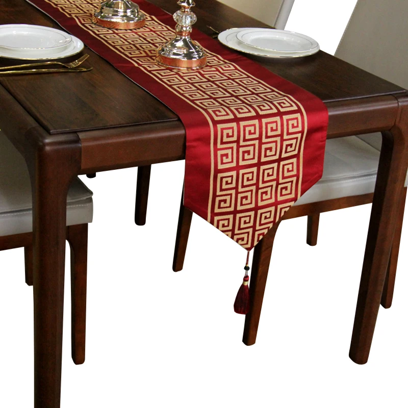 Легкий роскошный 33*180 см мягкий полиэстер высокая точность жаккардовый Рождественский Декор скатерть для дома отеля банкетное украшение