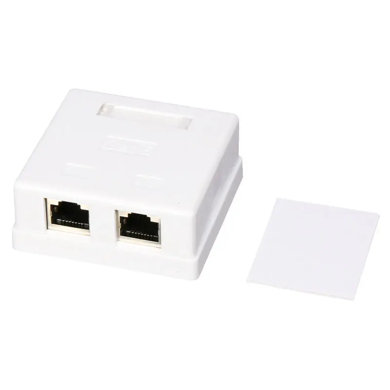 RJ45 Junction Box CAT5e CAT6 Network Connector 2-port female-female Desktop Extension Cable Box