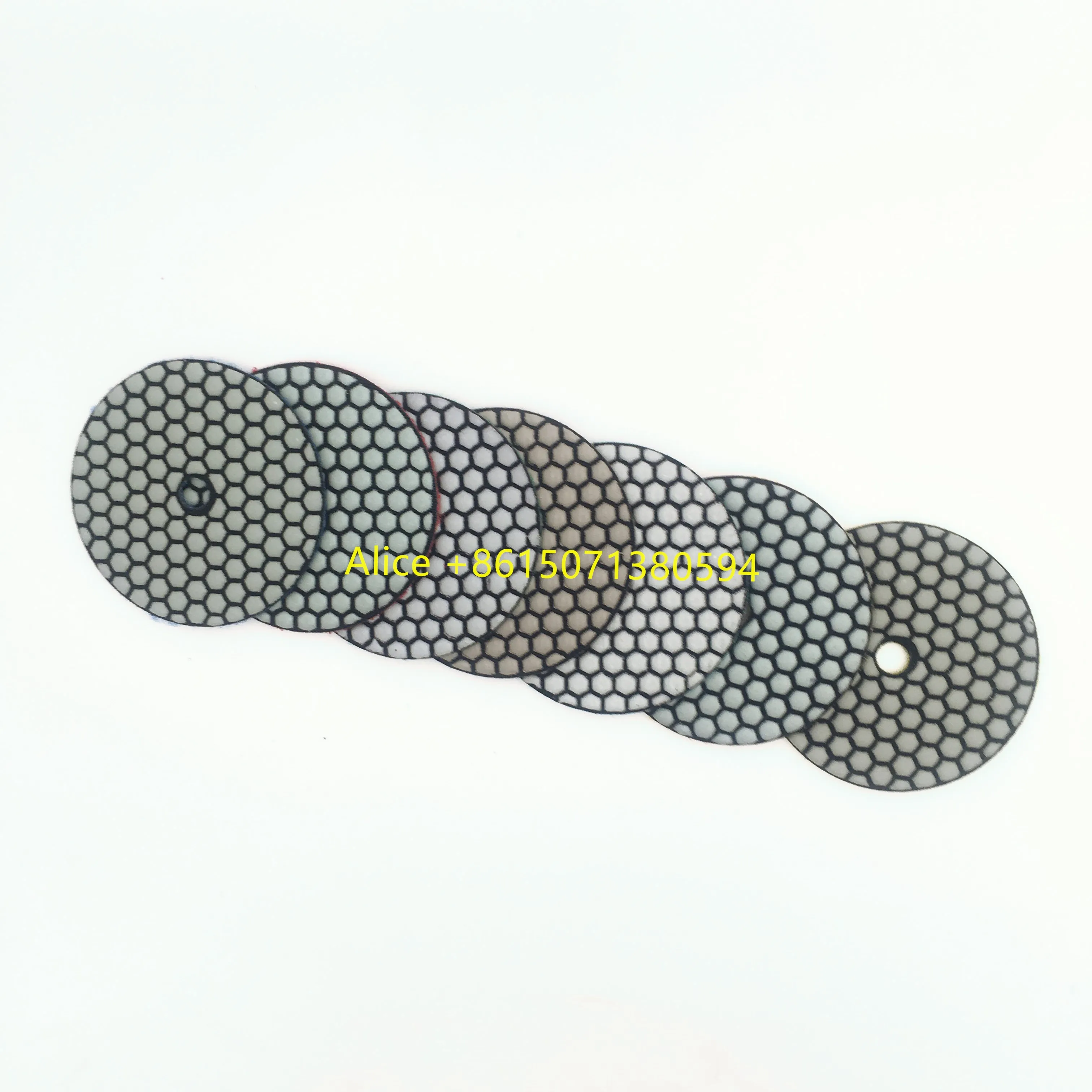 high quality 100mm  4 inch 7 step high quality wet  diamond polishing pads for stone Quartz fabrication