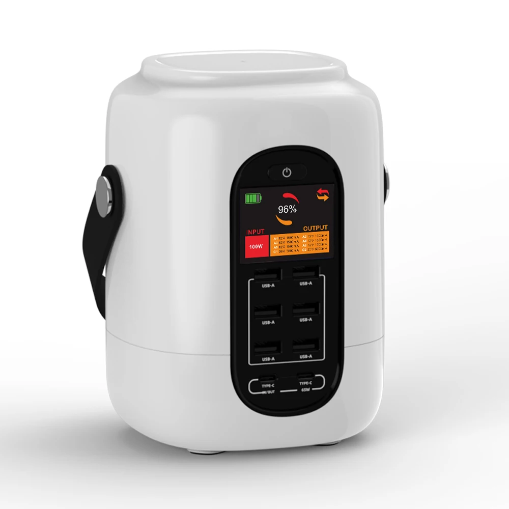 Household Small Portable Charging Station Digital Display Panel Supports 100WPD Emergency Mobile Power Supply