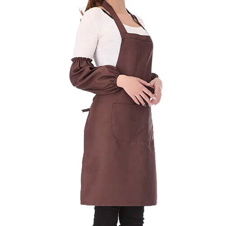 Premium custom kitchen bib apron with 2 pockets