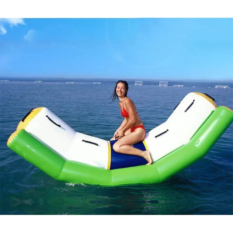 High Quality Inflatable Floating Water Seesaw Inflatable Boat Toys Sport Game Water Totter For Water Park