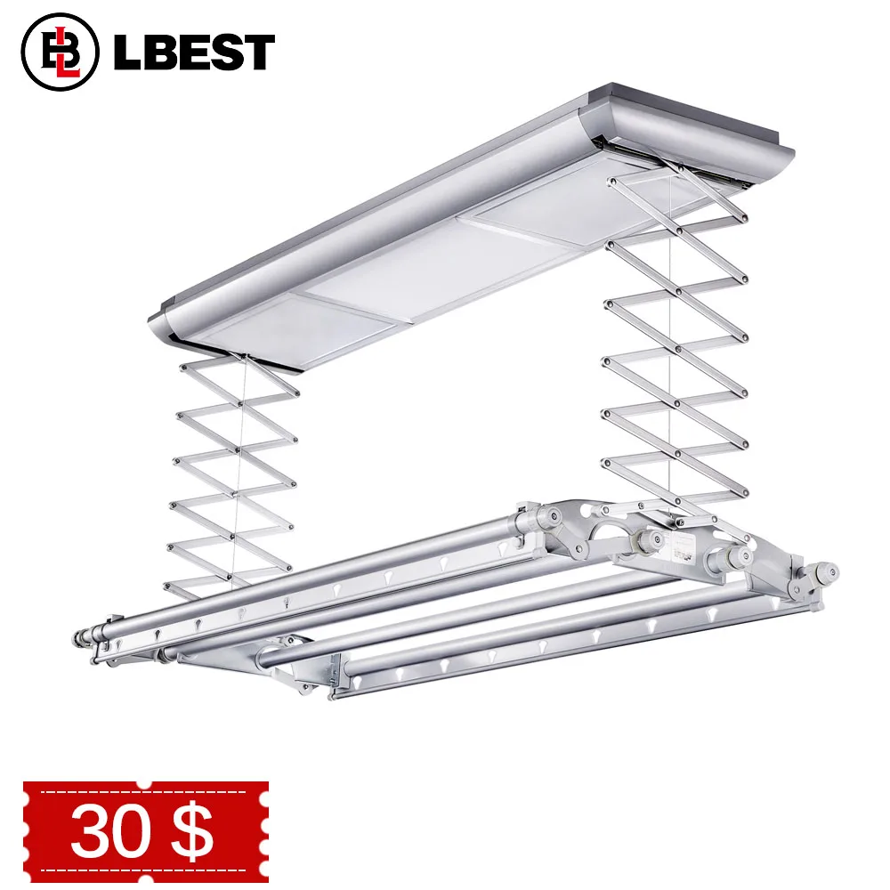 L Best ceiling mounted gold electric quick-drying auto coat cloth dryer clothes dry hanger