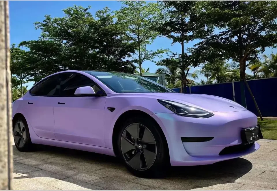 Satin Flip Glacial Frost Blue Car Wrap Vinyl Film Car Wrapping Stickers Vinyl Air Bubble Free For Vehicle Styling Size:1.52*18m