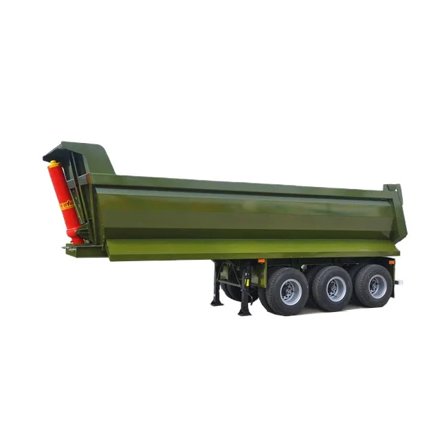 China Most Popular 40 Ton 50 Ton Side Tipper Rear Dumper Semi Trailer 3 Axles Used Dump Truck Trailer Beds Tires For Sale