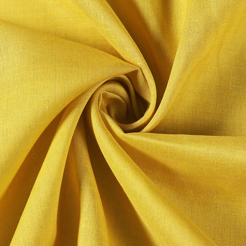 New fashion clothing solid color thickened plain linen fabric in stock 100% linen plain fabric