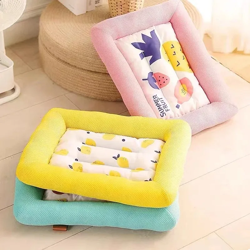 Dog Mat Cooling Summer Pad Mat Universal Pet Bed Ice Pad Dog Sleeping Nest For Dogs Cats Pet Kennel For Oxford Cloth Materia