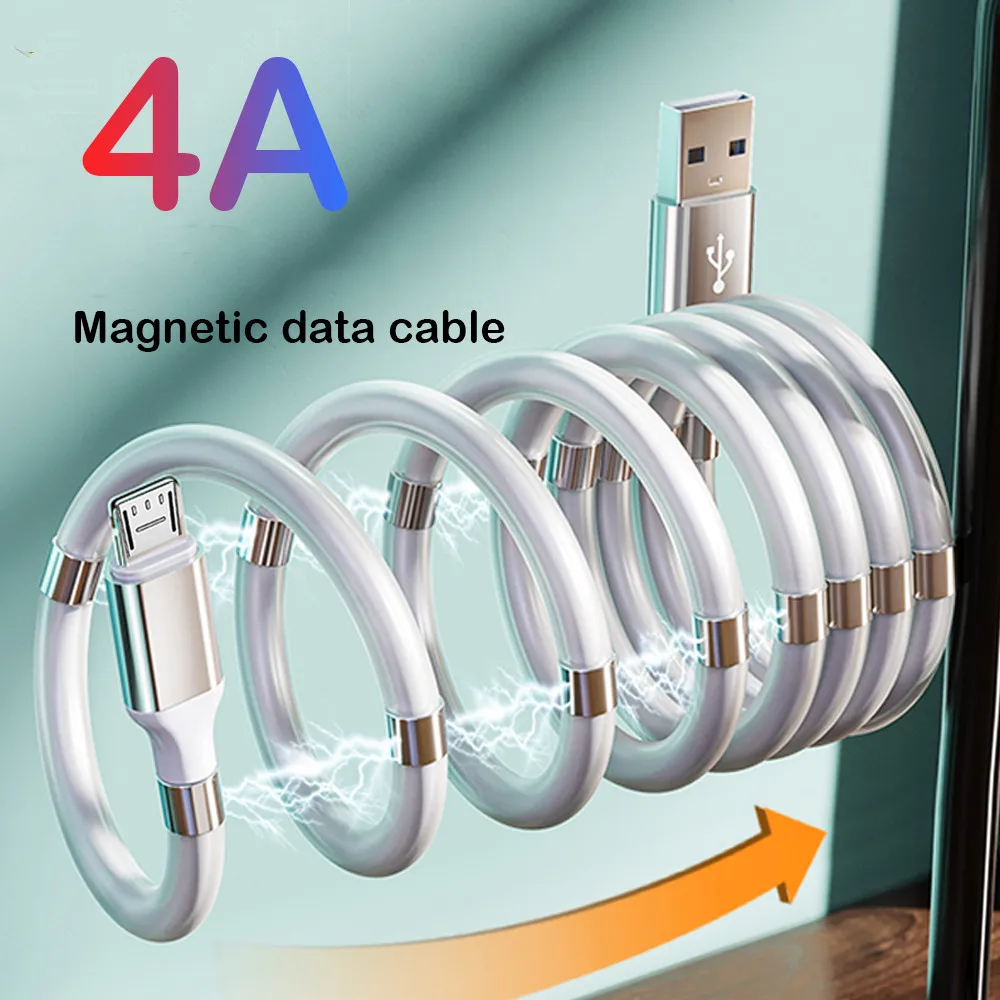 
Магнитный шнур для быстрой зарядки и синхронизации данных 4A USB кабель для Micro Type C зарядное устройство для iPhone Xiaomi Huawei Samsung USB кабель для передачи данных 