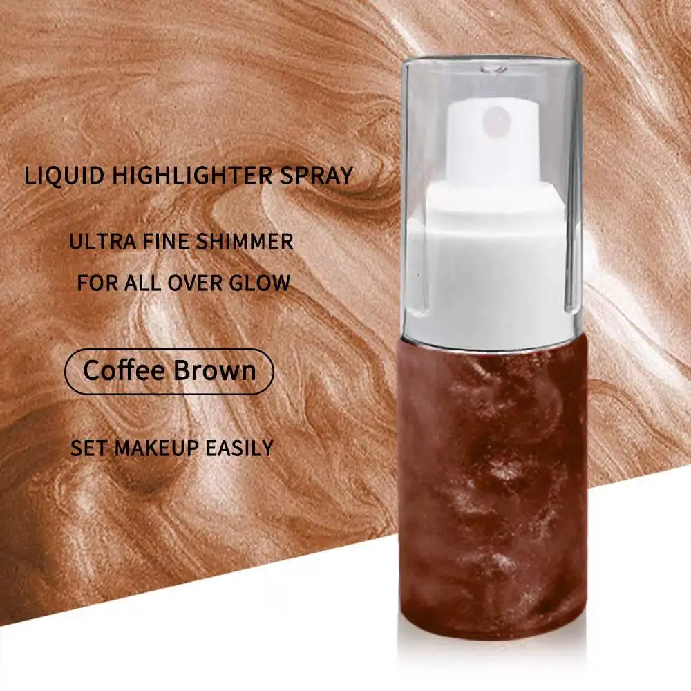 New Arrivals Make Your Brand Highlighter Spray Glitter Bronze Highlighter Powder