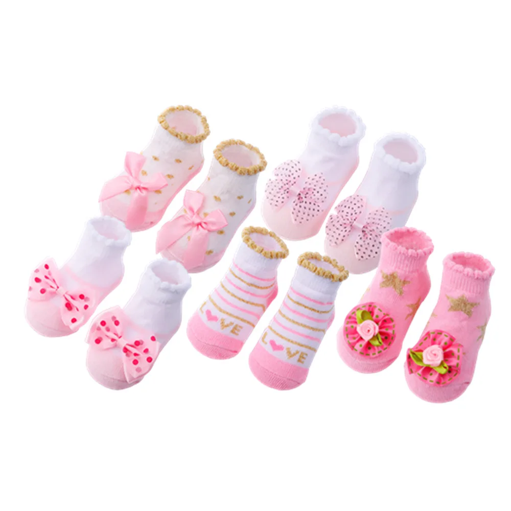 KTS- 621-1 wholesale 3d cartoon newborn baby cute cotton socks