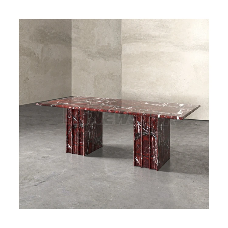 Newstar Azul Macaubas Nordic Modern Natural Marble Luxury Square Table for Living Room Dining Table