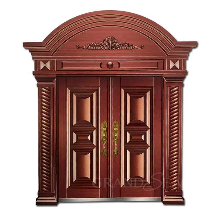 Luxury heavy duty house double steel main door design