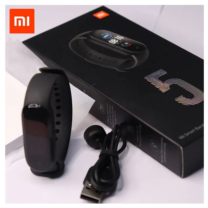  Xiaomi Mi band 5 глобальная версия Оригинальный Смарт-браслет фитнес-браслет с сенсорным экраном