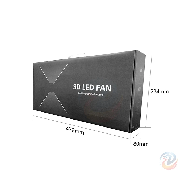 36 Pieces 3D Fan Synchronization Big Led Hologram Fan Screen For Advertisement