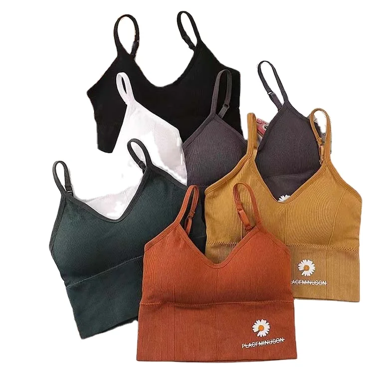 Hot Pick Comfortable Seamless Bra Set With Floral Print for Teen Girls Lift Yoga Women Ensemble Set Tube Underwear