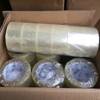 Clear Box Sealing Jumbo Roll Adhesive Tape Bopp Packing Tape For Heavy Duty Shipping Moving