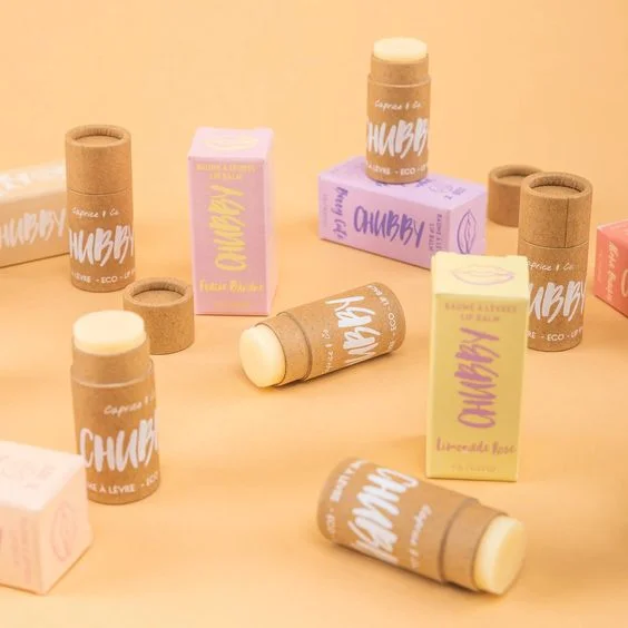 Custom Biodegradable recycled Push Up Paper Tube cardboard Lip Balm Cylinder 0.3oz push up Lip Balm Tube