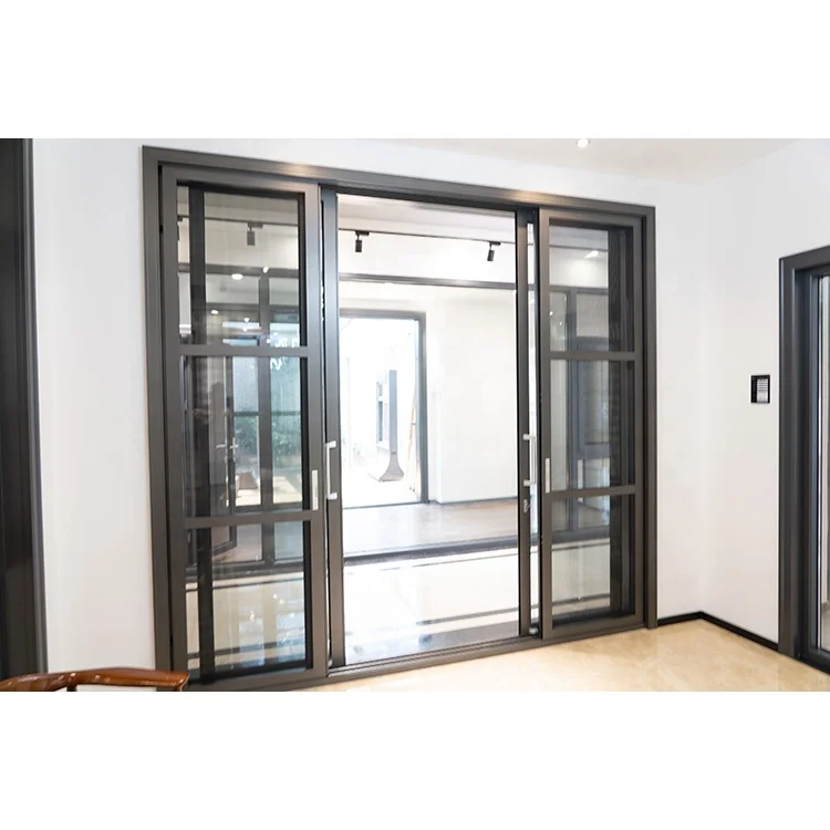 Frameless aluminum interior pocket noiseless sliding doors