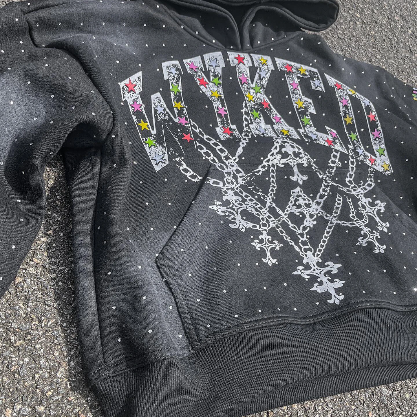 Oem Custom Rhinestone Dtg Print Logo French Terry Oversized Heavy Cotton Acid Wash Sun Faded Men Hoodies Vintage Sweatsuits