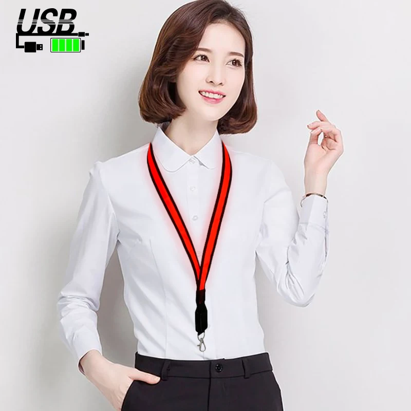 USB rechargeable LED flash light lanyard